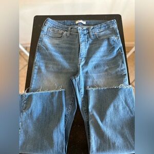Madewell Cali Demi Boot Jeans, Blue Denim, Size 31